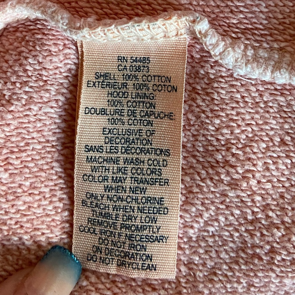 American Eagle Deep V Coral Pink Hoodie Woman Size Small - Picture 8 of 8